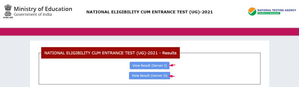 NTA NEET Entrance Exam Result 2021 Released | NEET UG 2021 Result ...