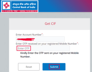 Central Bank of India CIF Number Online Kaise Nikale