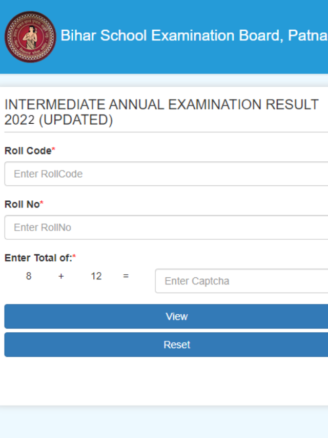 Bihar Board 12th Result 2022 – बिहार बोर्ड इंटर रिजल्ट 2022