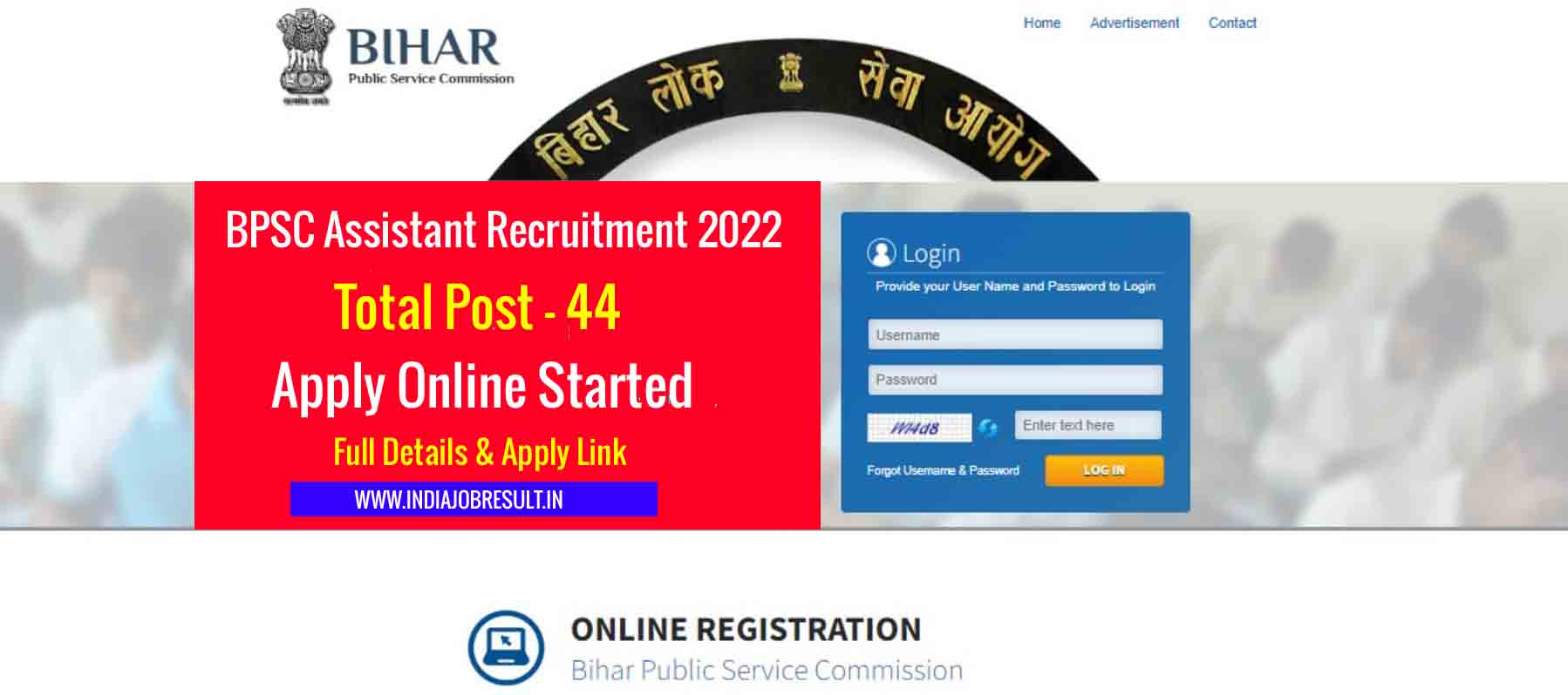 Bpsc Assistant Vacancy 2022 For 44 Post Apply Online Notification Out India Job Result 9469