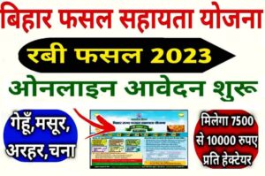 Bihar Rajya Fasal Sahayata Yojana 2023 Rabi, बिहार राज्य रबी फसल सहायता योजना 2023