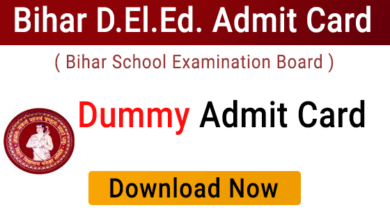 Bihar Deled Entrance Exam 2023, BSEB DELED Dummy Admit Card 2023 Download Link, Bihar Deled Dummy Admit Card 2023, बिहार डीएलएड डमी एडमिट कार्ड 2023