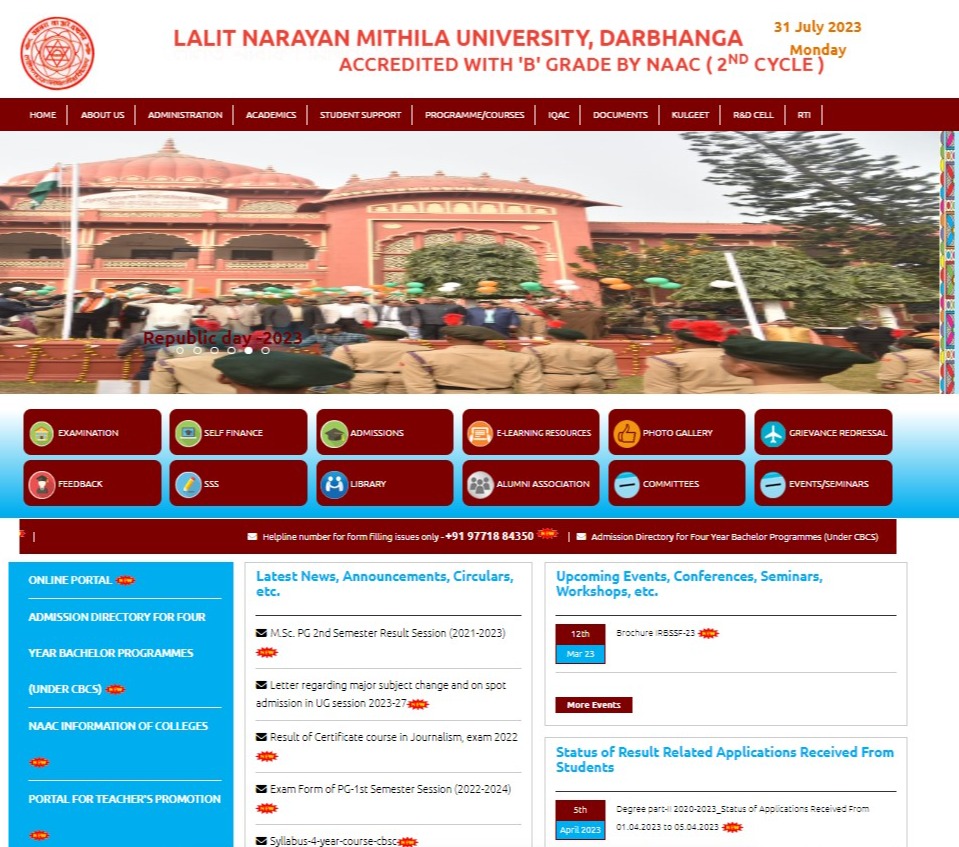 Lalit Narayan Mithila University Part 3 Result 2022-23, ललित नारायण मिथिला यूनिवर्सिटी, दरभंगा 