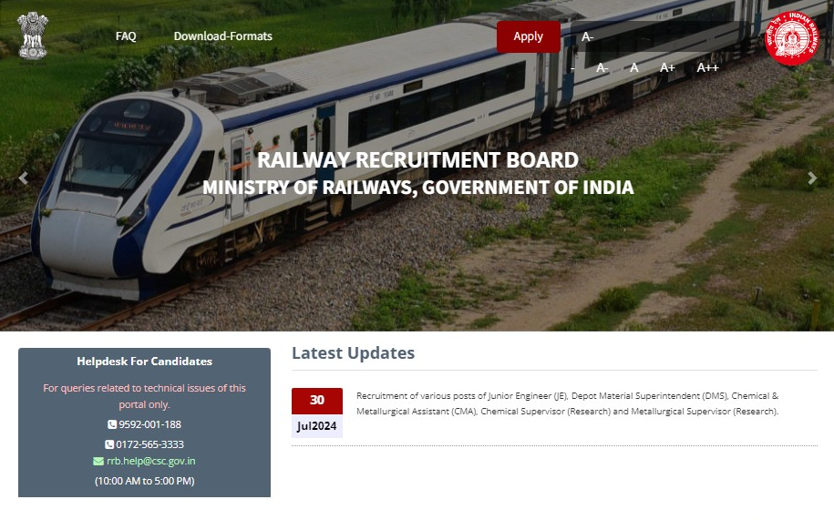 RRB Junior Engineer Recruitment 2024